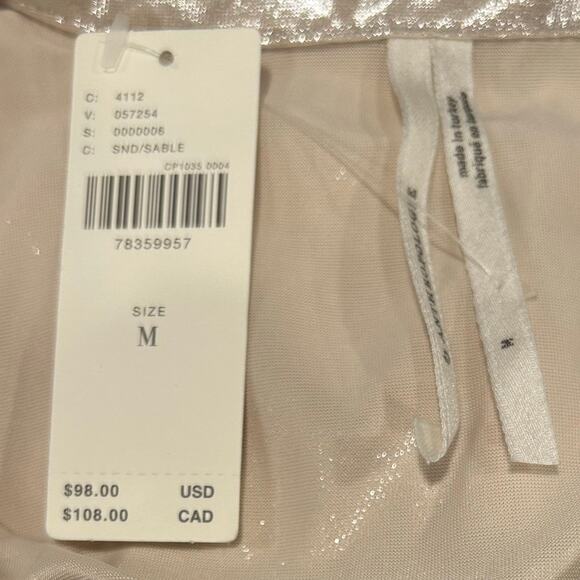 NWT Anthropologie The Gillian Liquid Shine Buttondown Shirt, Size Medium - Picture 5 of 7